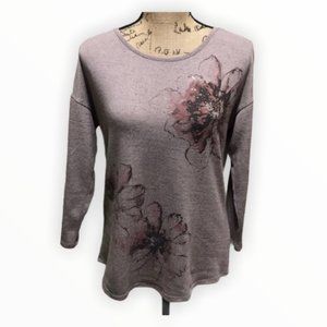 {Sunday x DB} Mauve Embellished Flower Sweater